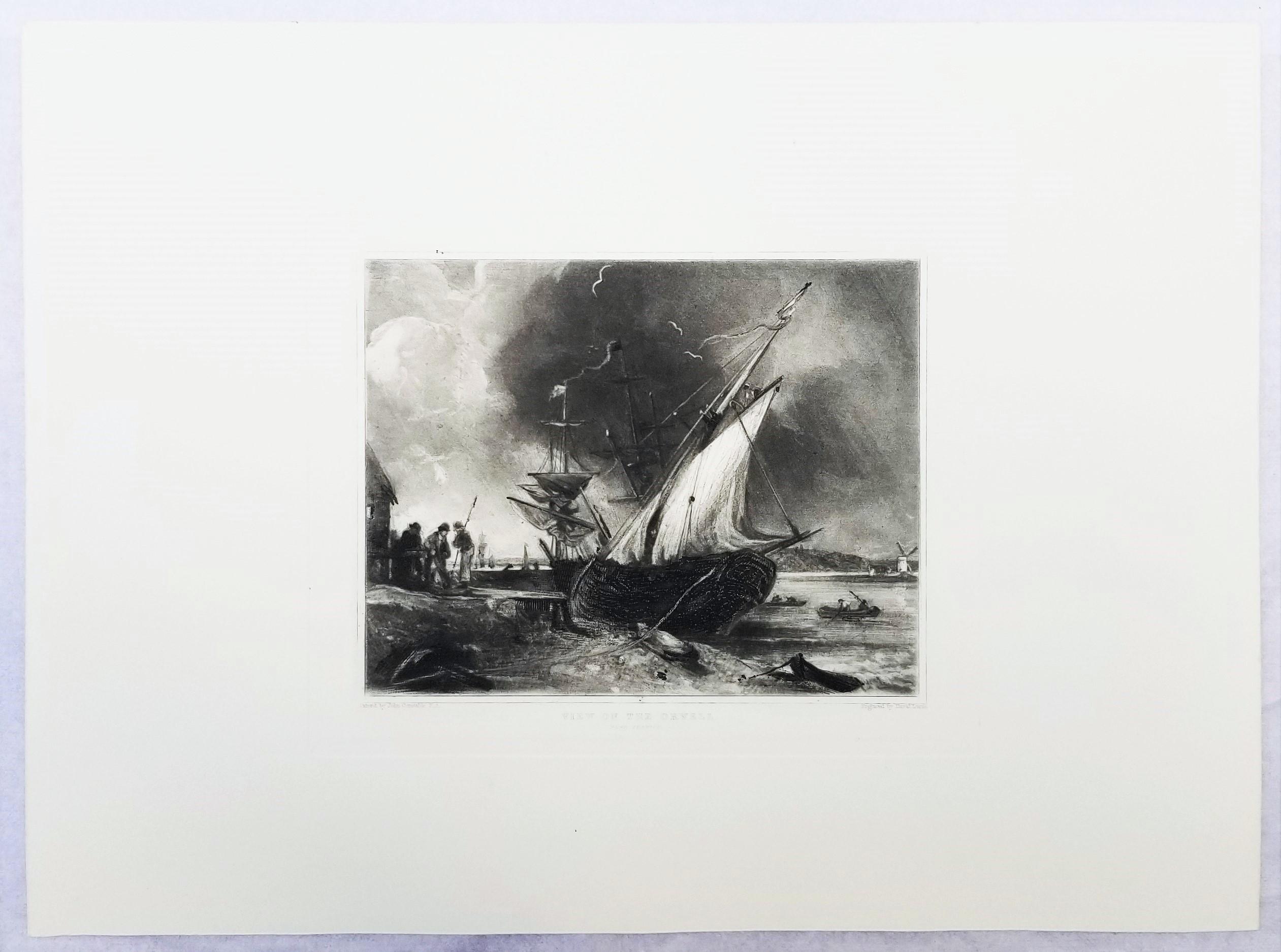 Set von zwei Mezzotinto-Stichen aus Constables „English Landscape Scenery“ (Viktorianisch), Print, von John Constable