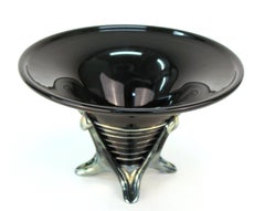 John Cook Modern Studio Art Vase à pieds en verre