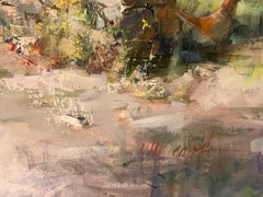 « Midmorning Burgundy », John Cook, huile sur toile, impressionniste, 60x72, France