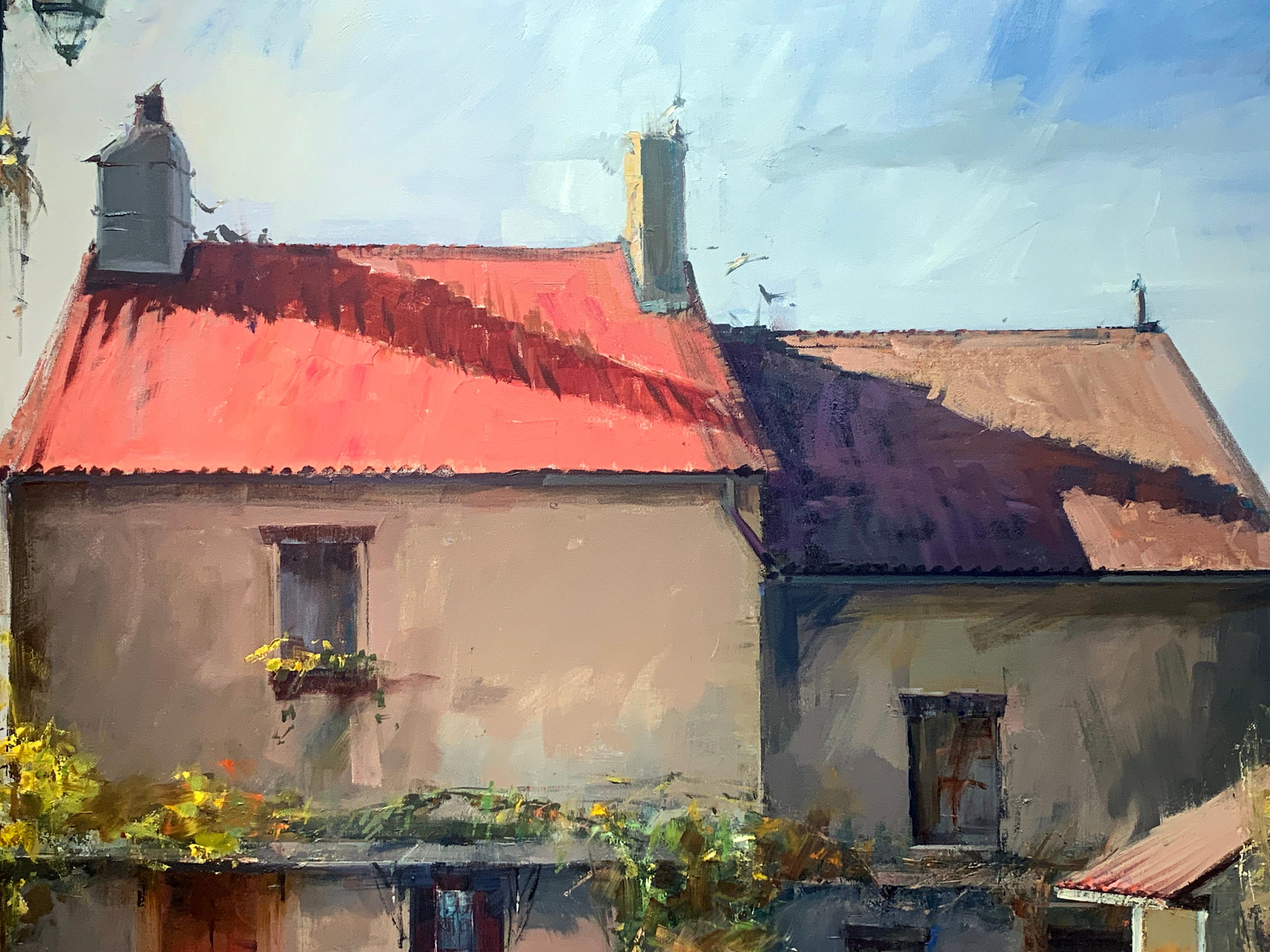« Midmorning Burgundy », John Cook, huile sur toile, impressionniste, 60x72, France en vente 7