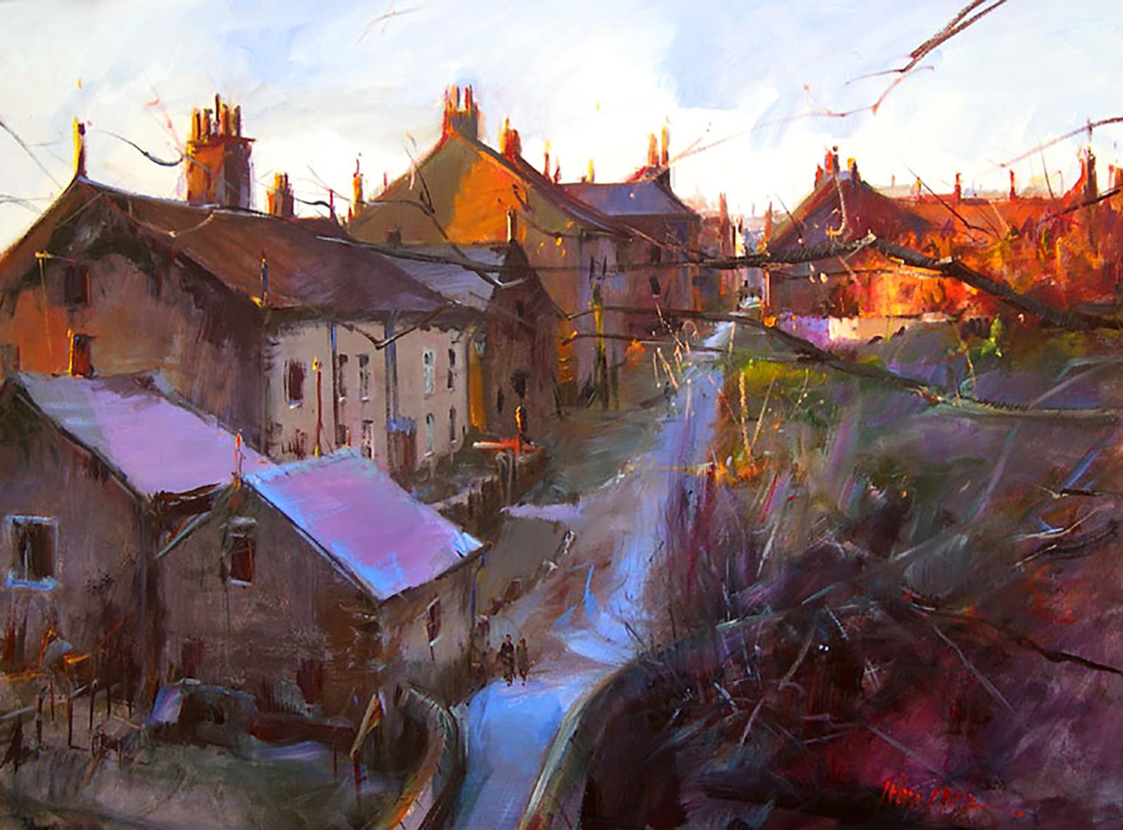 "The Path, Derbyshire", John Cook, Oil on Canvas, 36x48, Impressionism, England