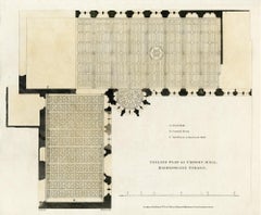 Antique Ceiling plan of Crosby Hall, Bishopsgate Street