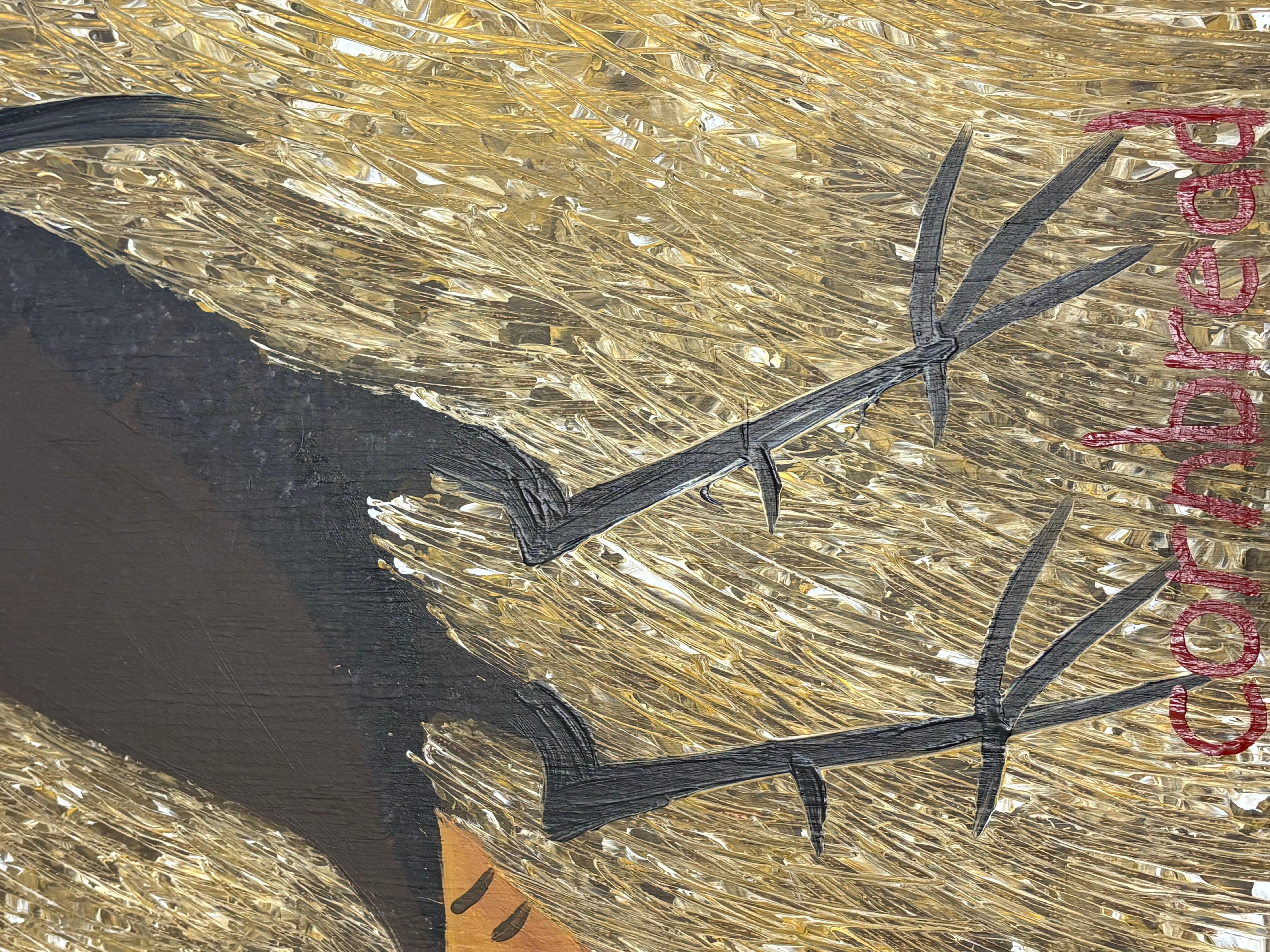 John ‘Cornbread’ Anderson Original Painting On Board “Wild Turkey Jake”. In good condition measures 48x38.