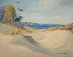 Mid Century Lake Michigan Sand Dunes Landscape 