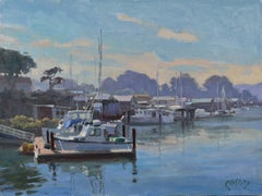 Brume sur le port ; Morro Bay