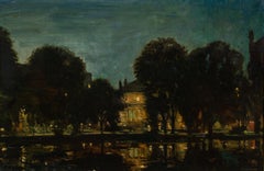Lo stagno di Barnes Green, Londra, datato 1955  di John Cosmo Clarks
