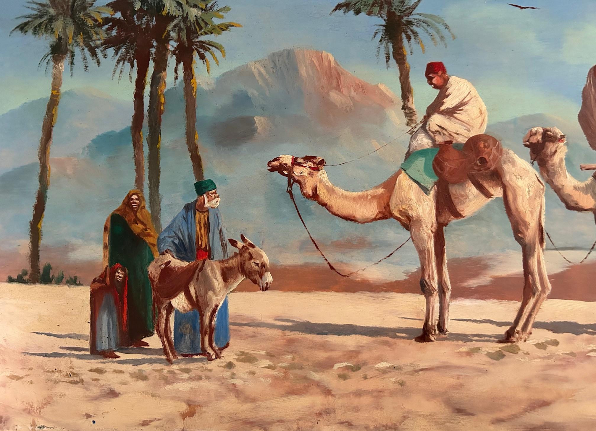 John Coulson- A Set of Three Unframed Decorative Arab Scenes. In Good Condition In Pewsey, GB