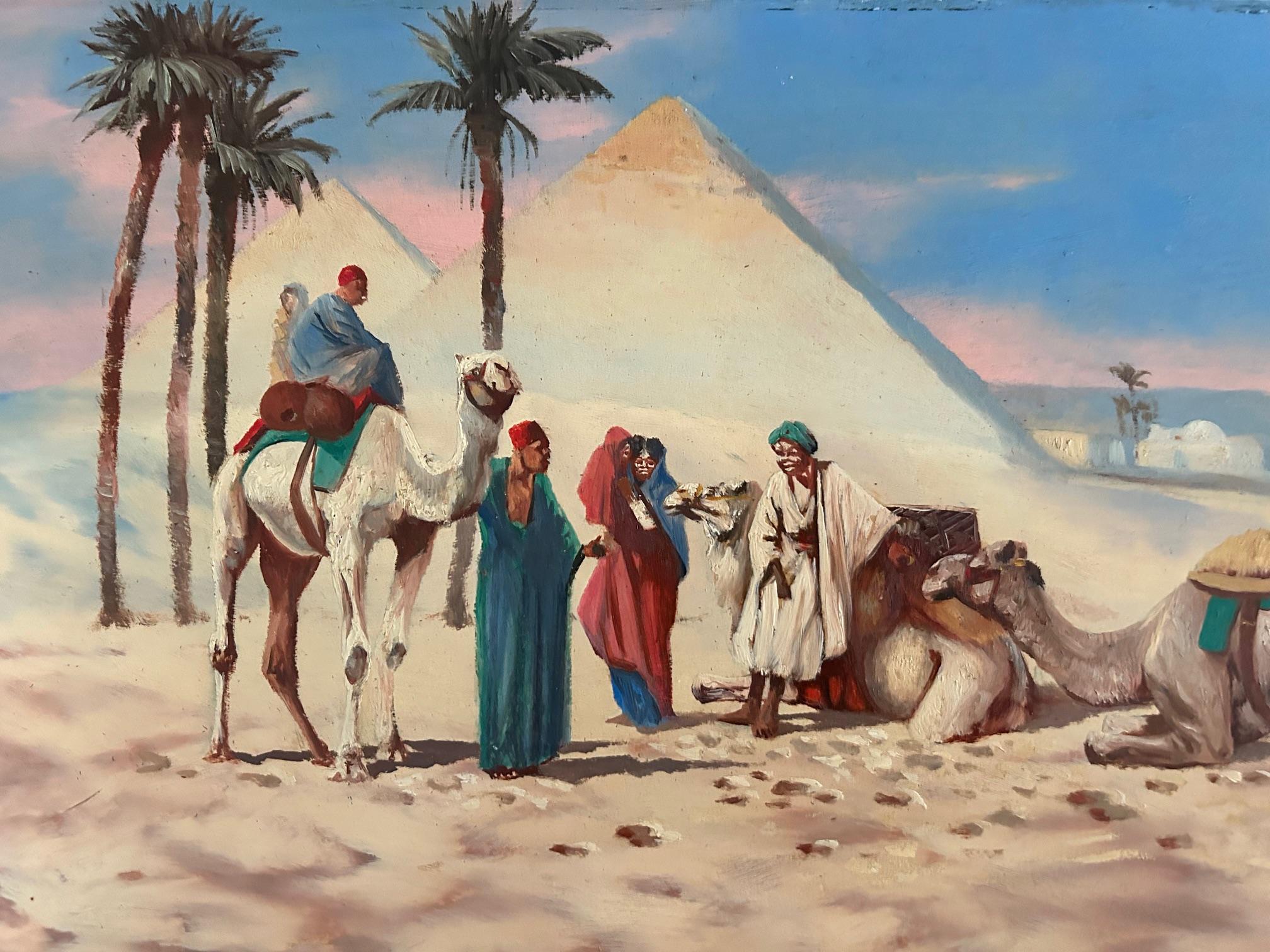Paint John Coulson- A Set of Three Unframed Decorative Arab Scenes.