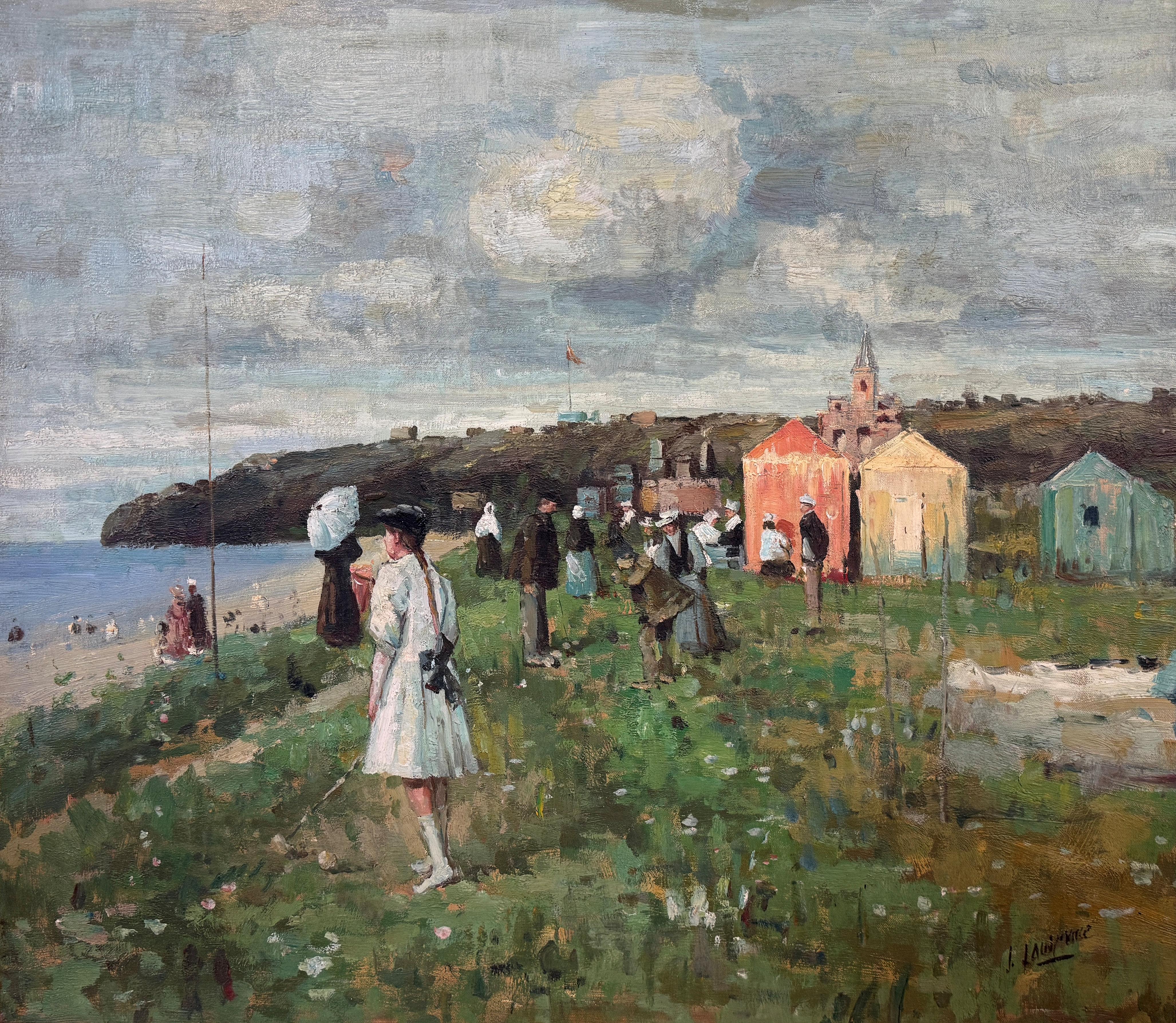 John Cousins Lawrence
Croquet
Signed lower right and on the overlap
Oil on canvas
25 x 30 inches
