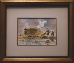 "DUCK BLIND" by John Cowan. Waterfowl, Ducks, Geese hunting scene