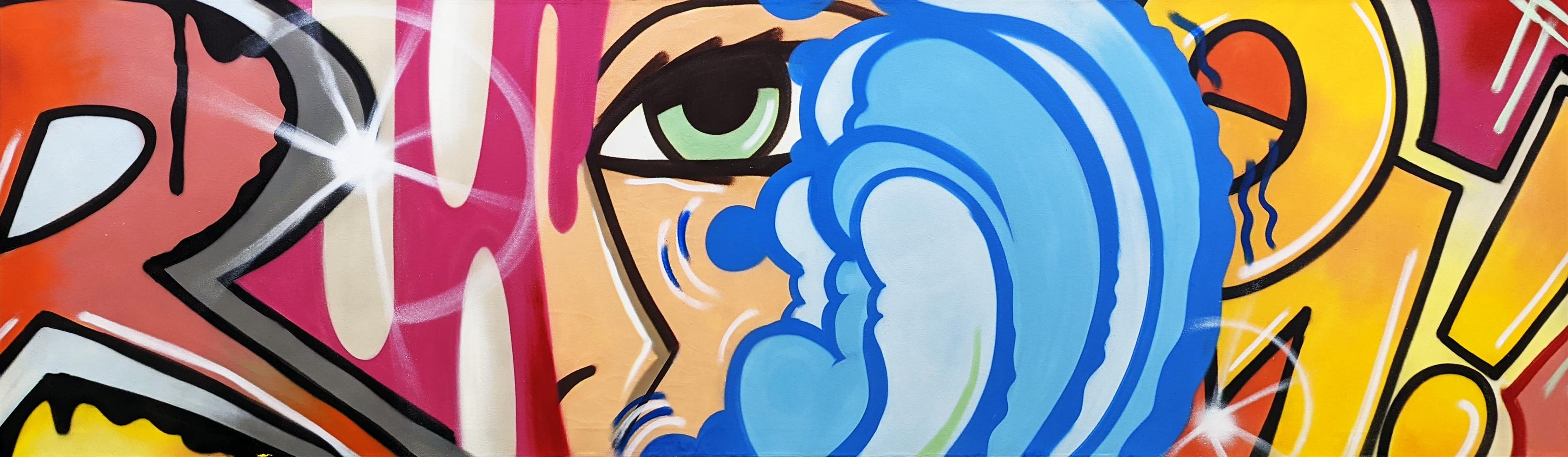 Ley Tribal (Pintura Graffiti Grande) - Mixed Media Art Arte callejero de John Crash Matos