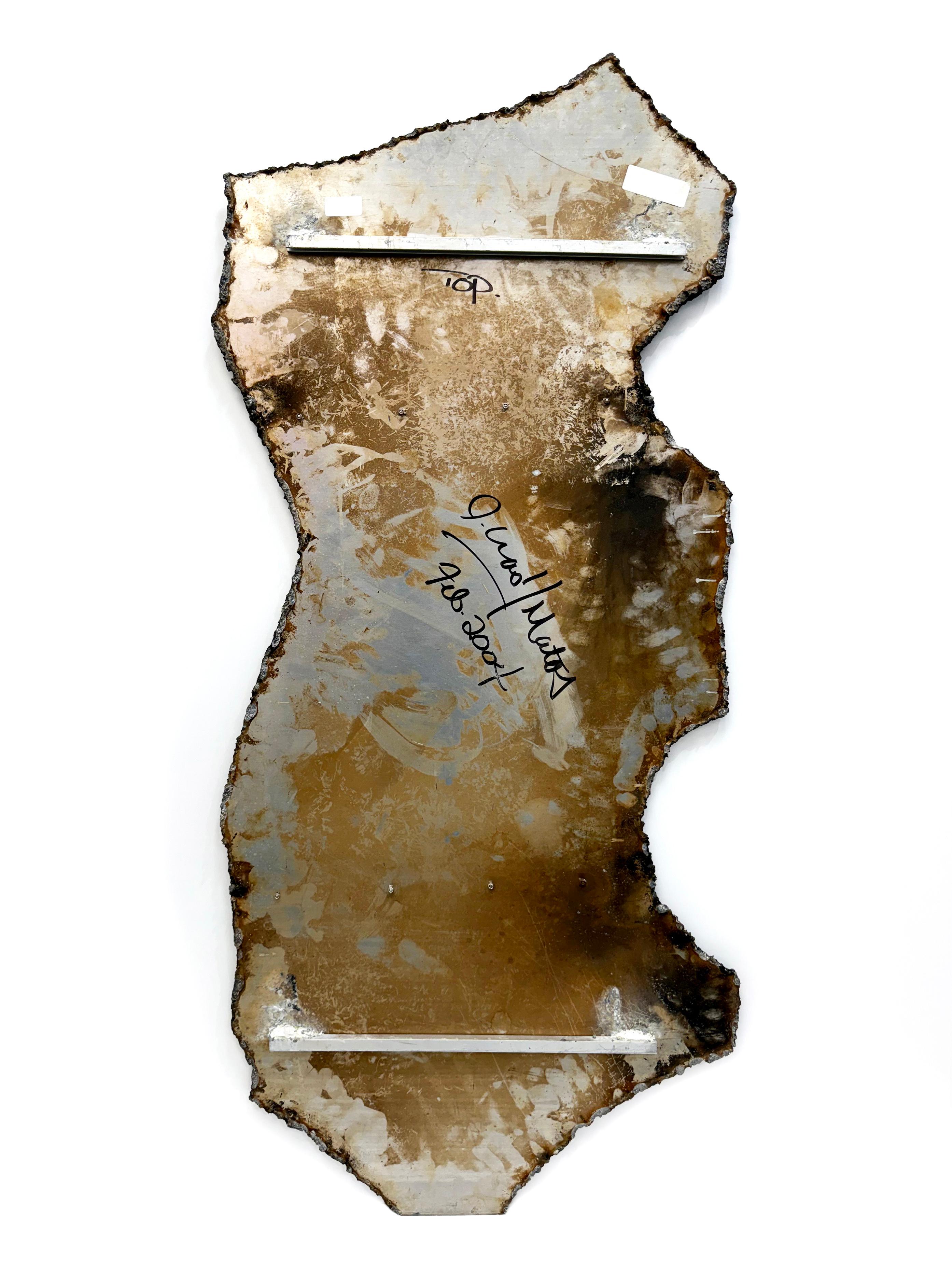 Ohne Titel (großes Originalgemälde auf Metall) (Streetart), Mixed Media Art, von John Crash Matos