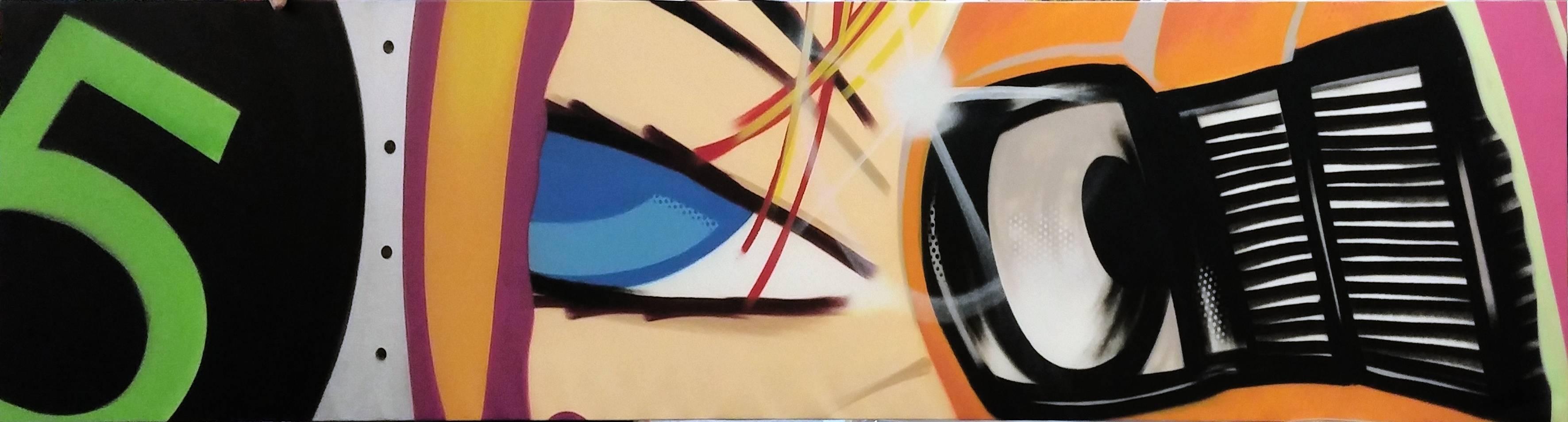 Wheels of Steel (Huge Graffiti Painting) - Mixed Media Art by John Crash Matos