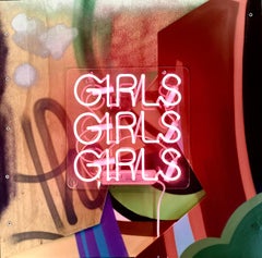 Girls, Girls, Girls_2022, John "CRASH" Matos, Spray Paint/Canvas/Mixed Media