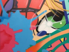 Mashup 1, John CRASH Matos, Spray Paint on Canvas, Graffiti/Street Art