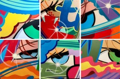 Arte callejero/Graffiti Pintura en aerosol sobre lienzo_rejilla de 6 piezas, John "CRASH" Matos