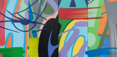 Spray Paint/Graffiti/Street Art_John "CRASH" Matos, Burning Jasmine (4 Panels)