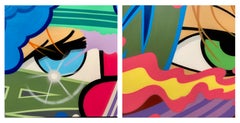 Street Art/Graffiti Spray Paint on Canvas_Untitled Diptych by John "CRASH" Matos