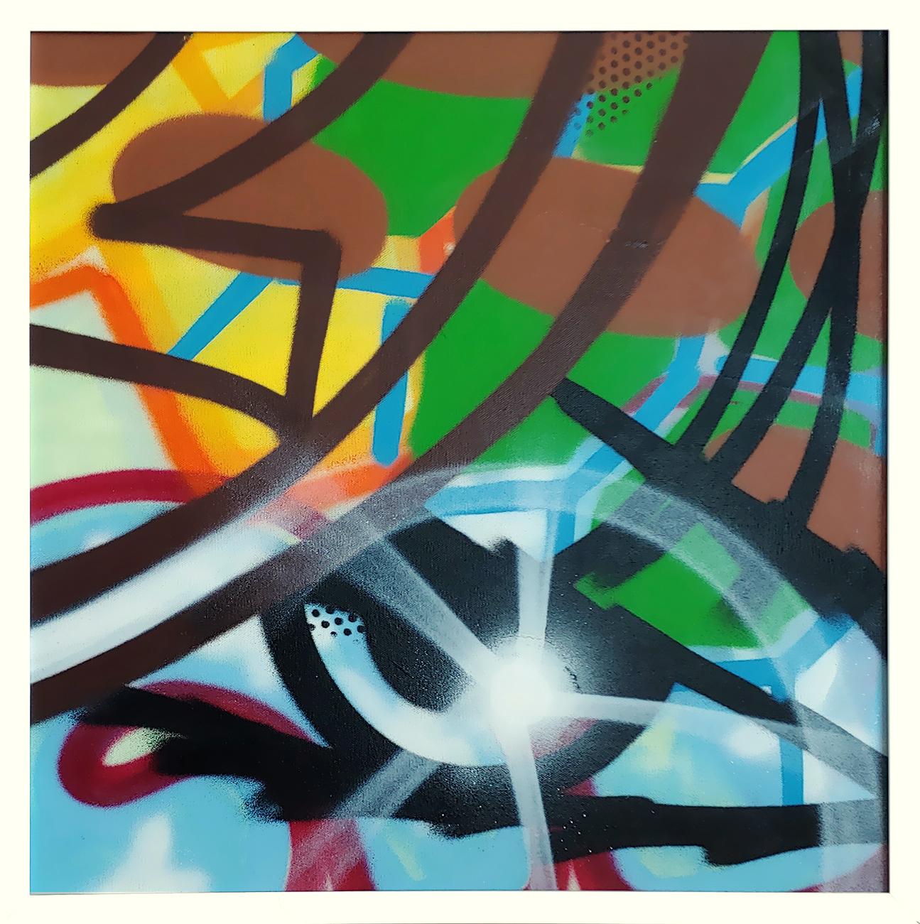 Abstract Painting di John Crash Matos - Untitled 11 06 Graffiti e Street art Vernice spray su tela