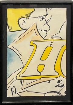 "Untitled, " Crash, Pop Art, Street Art Graffiti, Figure with Clock