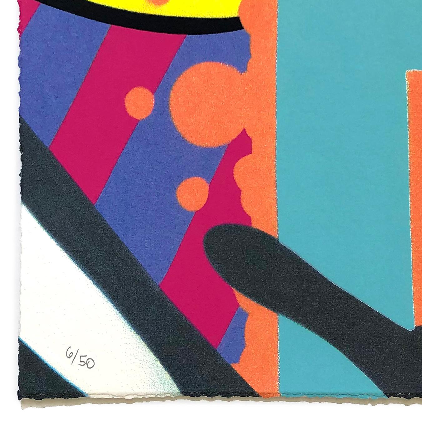Clockin (rara serigrafia firmata) - Painting Street Art di John Crash Matos