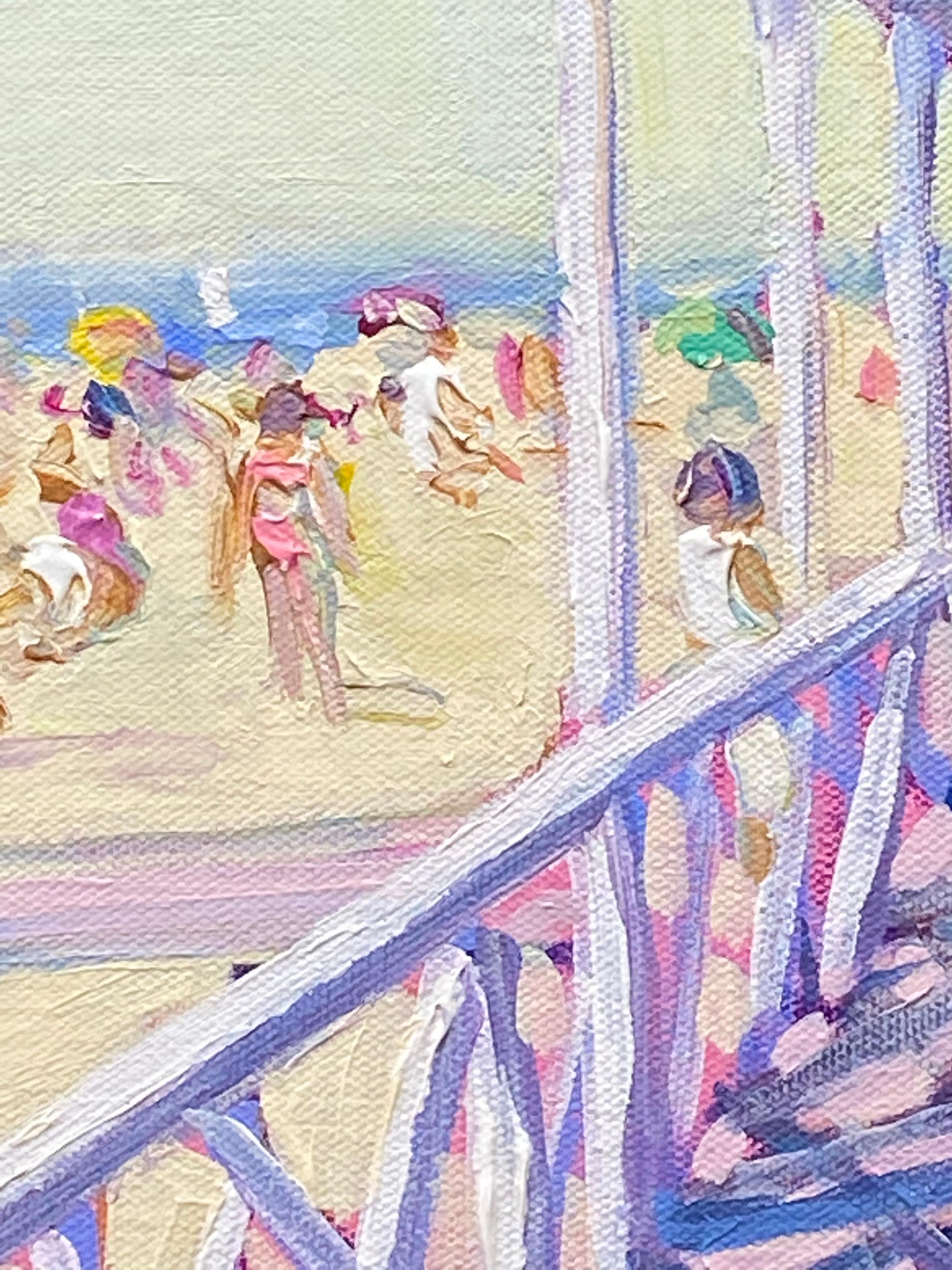 Pavilion Cooper's Beach Southampton - Painting de John Crimmins
