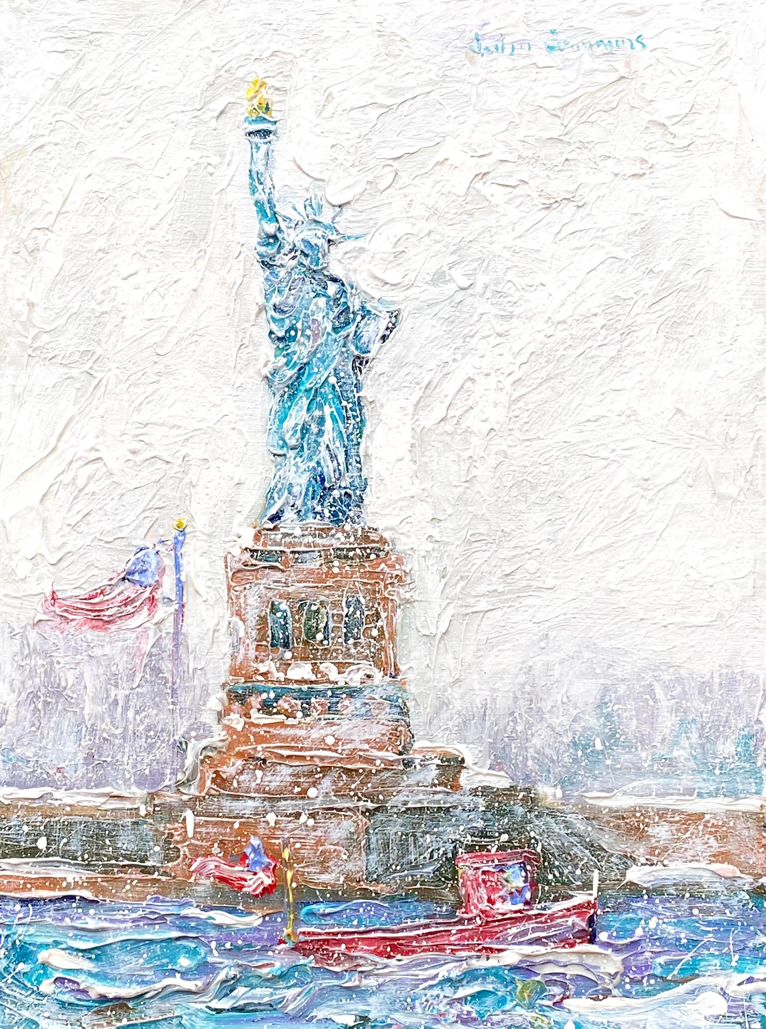 John Crimmins Landscape Painting - “Statue of Liberty”