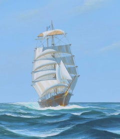 Berean sailing tall ship oil painting by John Cromby