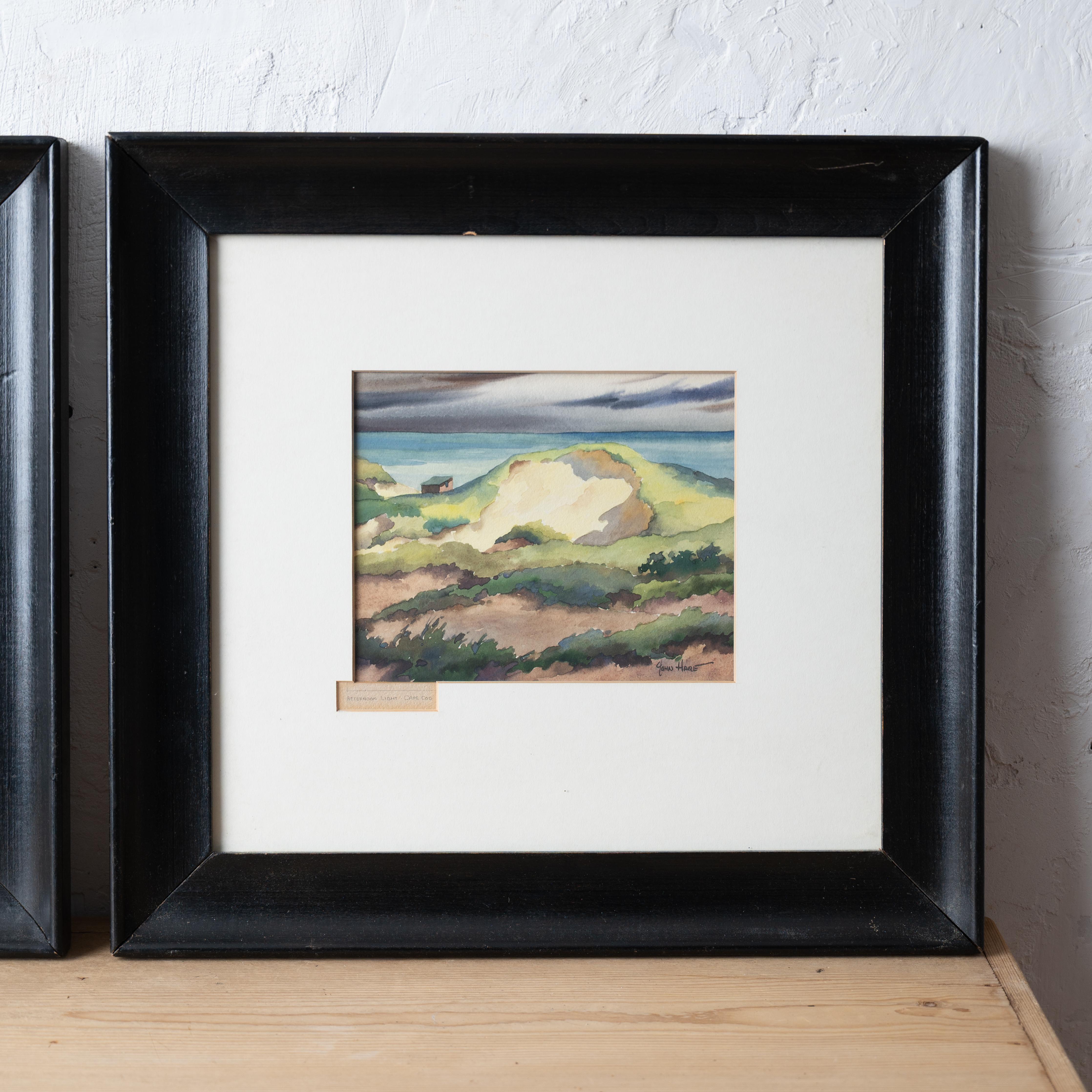 Glass John Cuthbert Hare Watercolor Paintings - Cape Cod and Provencetown For Sale