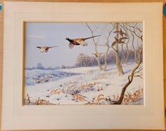 Winter Pheasants, c. 1925-1930, Watercolor by John Cyril Harrison