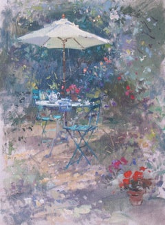 Florence Road  original Garden  landscape painting