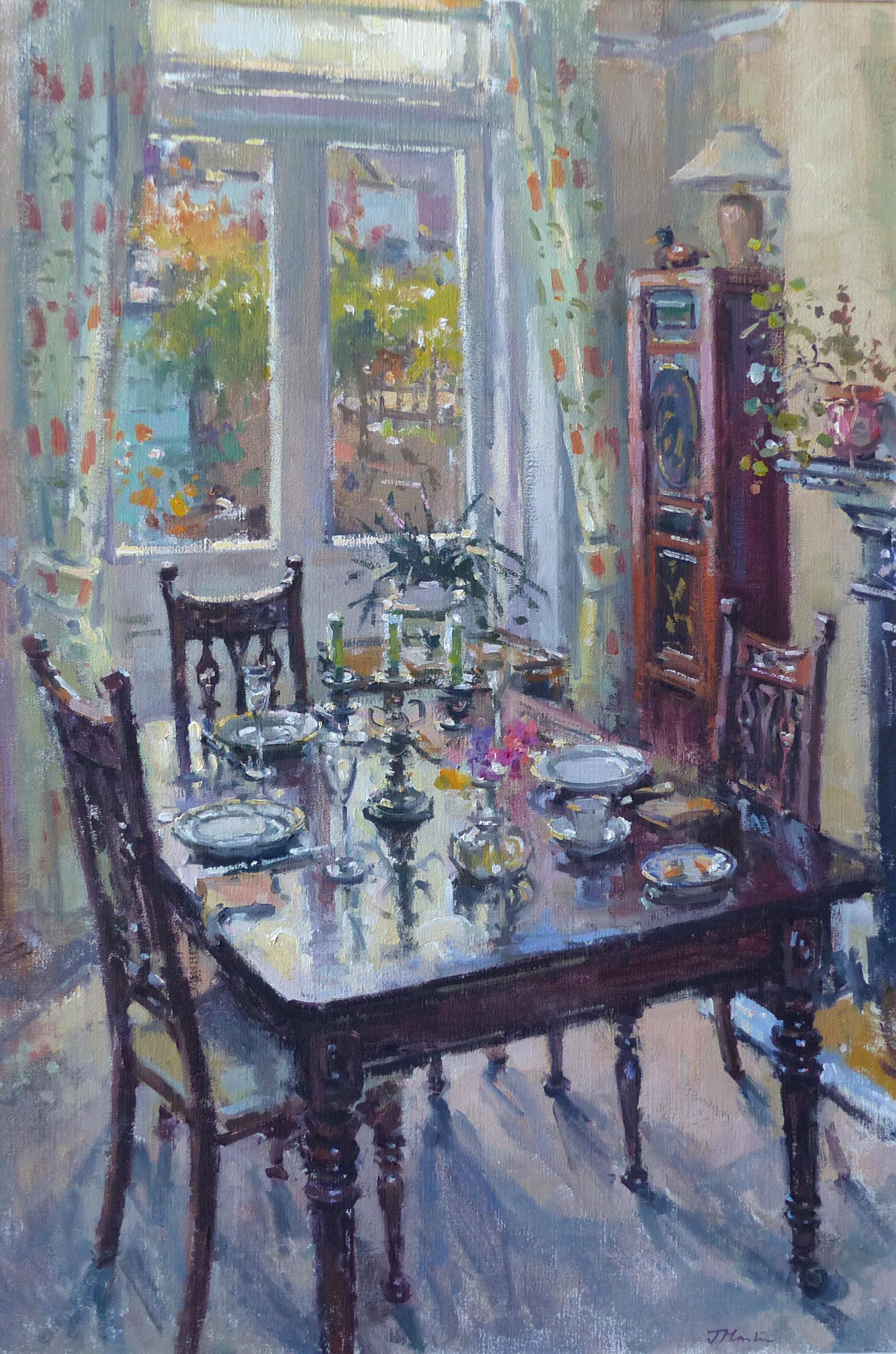 Memories of Things Past -  still life interior oil artwork painting Contemporary