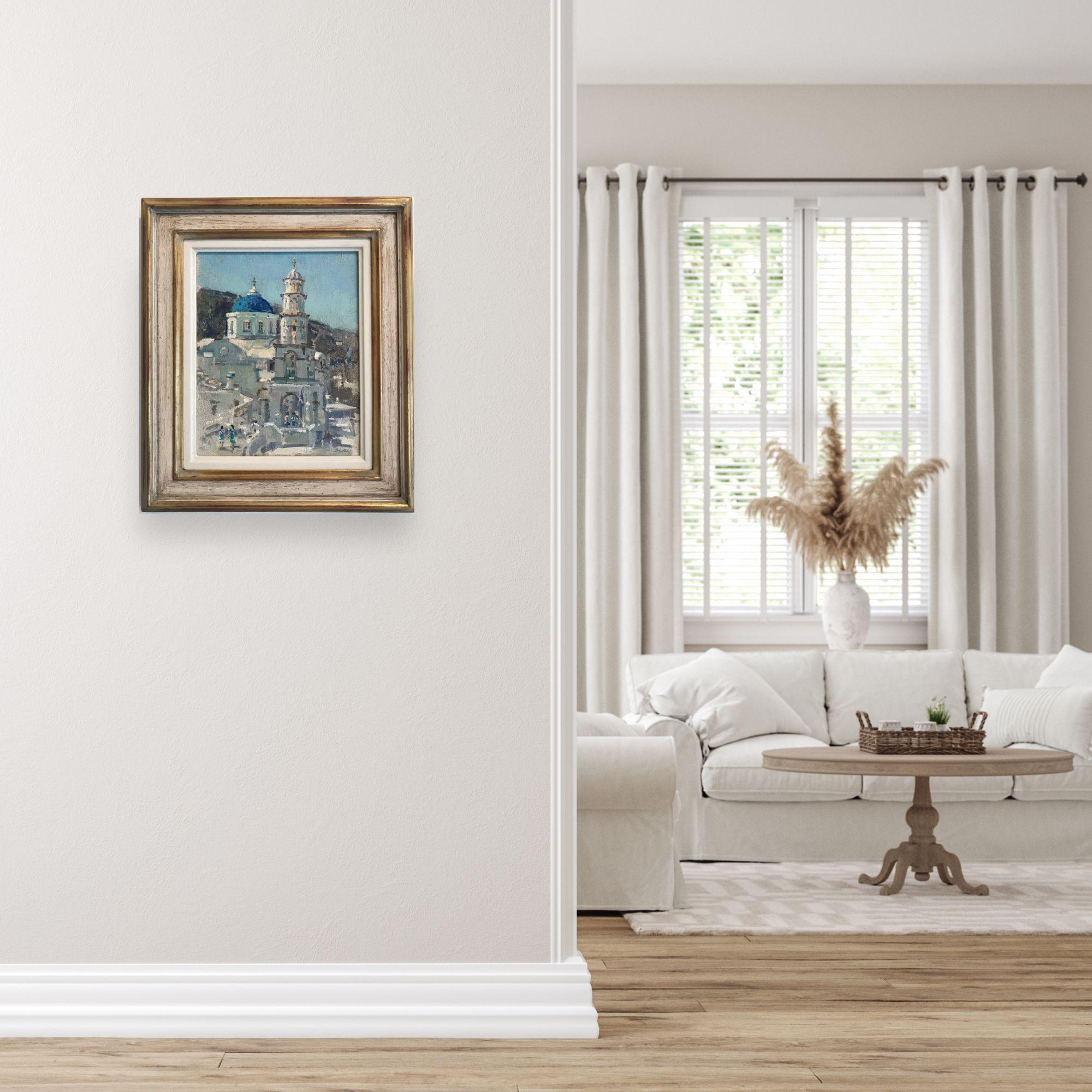 This exceptional artwork is currently on display and available for sale at Signet Contemporary Art Gallery and online. 

The original painting by John D Martin RBA is framed and ready to be displayed, presenting the soft hues of Grecian