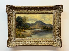 John D Taylor Beautiful mountain landscape painting with a river 