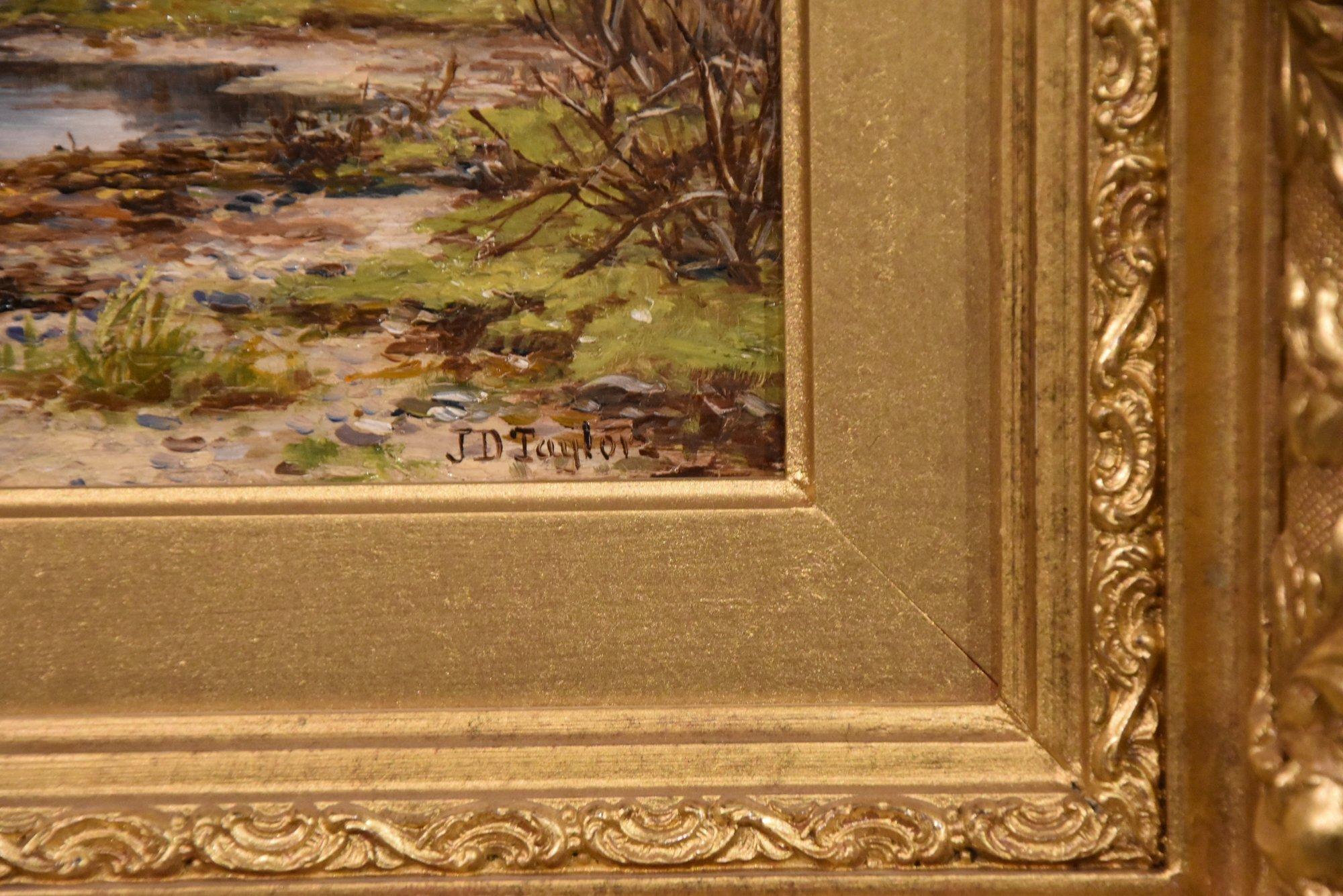 Peinture à l'huile « By The Lockside » de John D Taylor 3