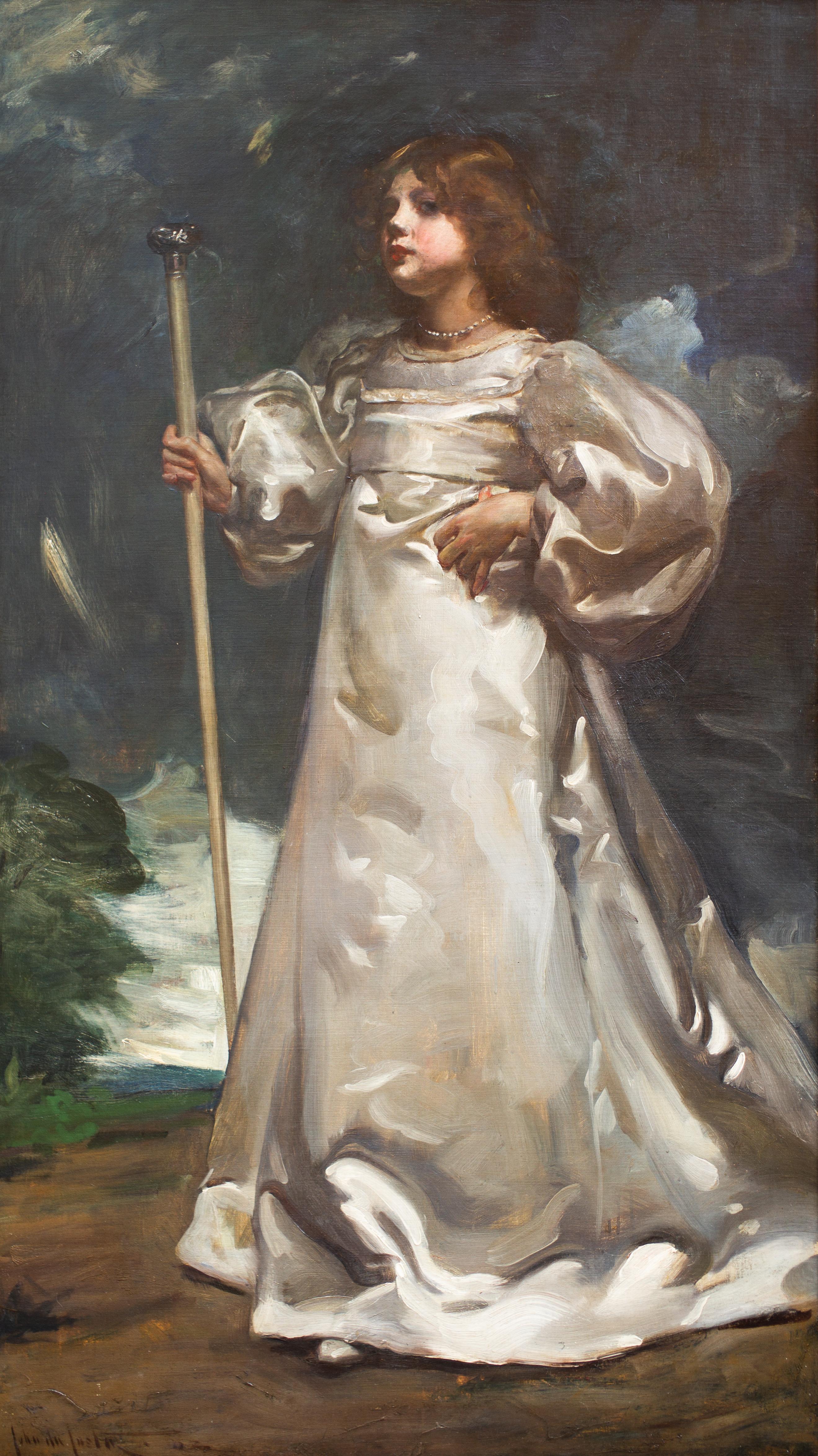 L'histoire de la Belle poque dans un portrait de John da Costa - Painting de John da Costa 