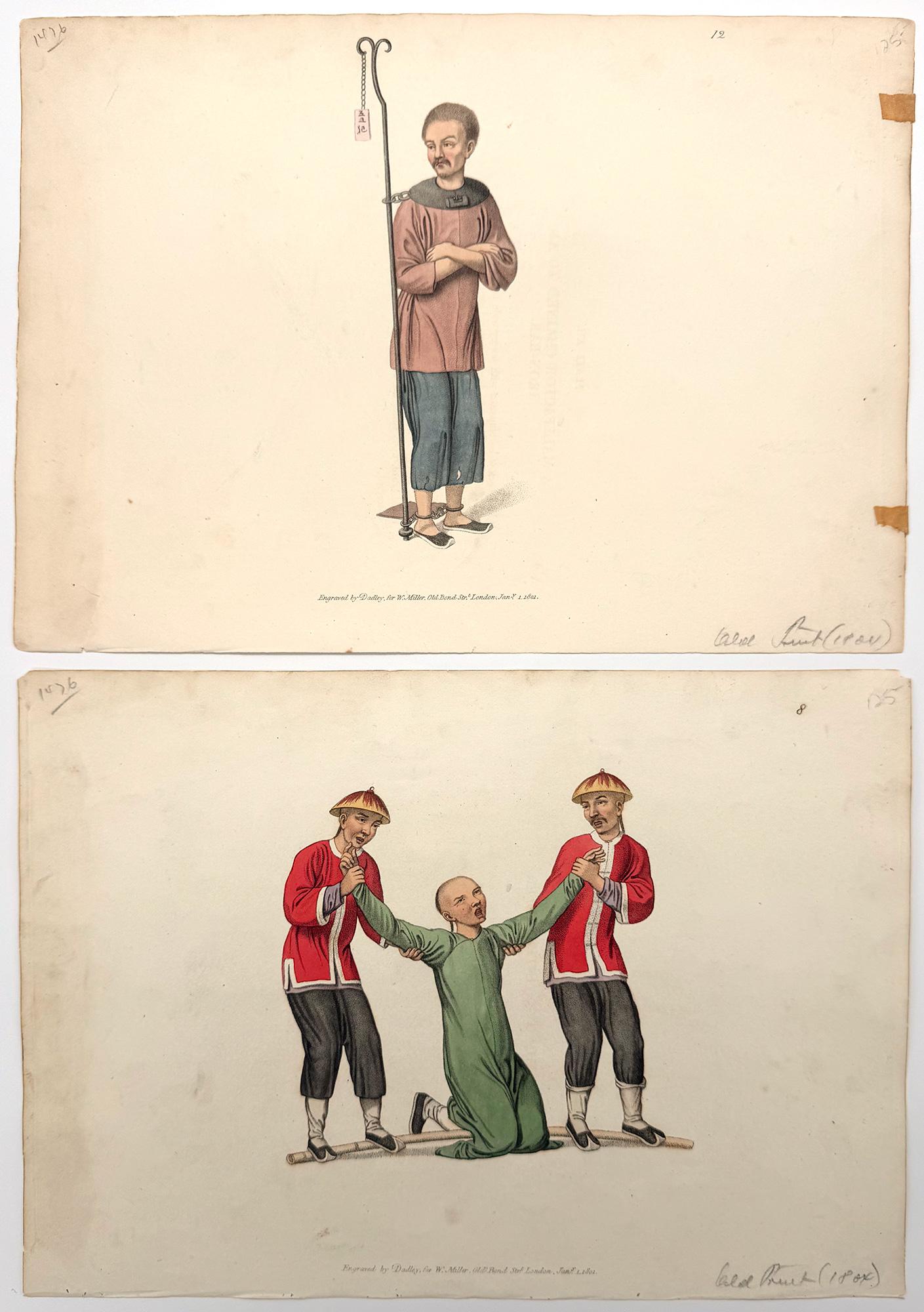 The Punishments of China, 8 plates - Print by John Dadley