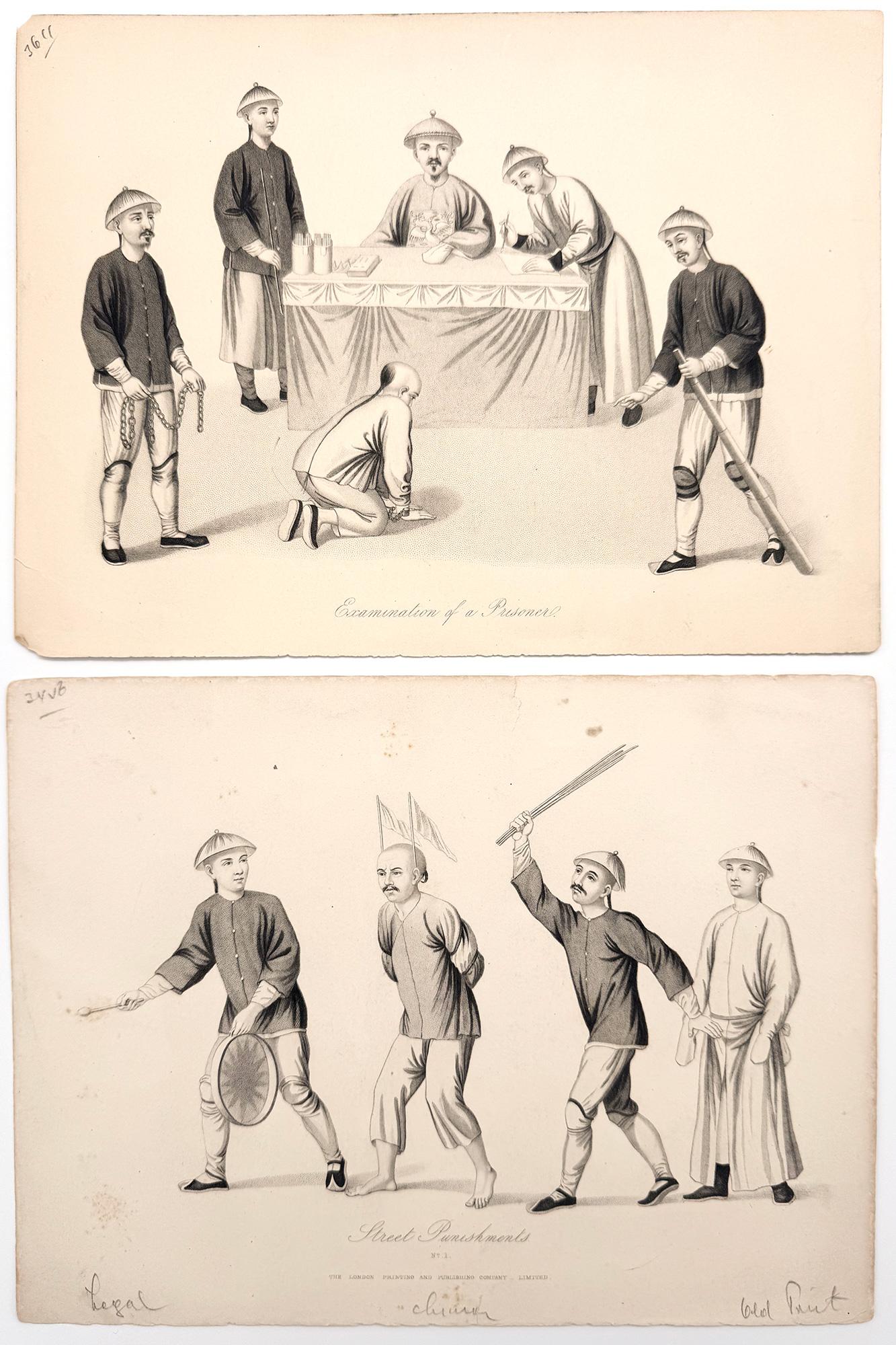 The Punishments of China, 8 plates - English School Print by John Dadley
