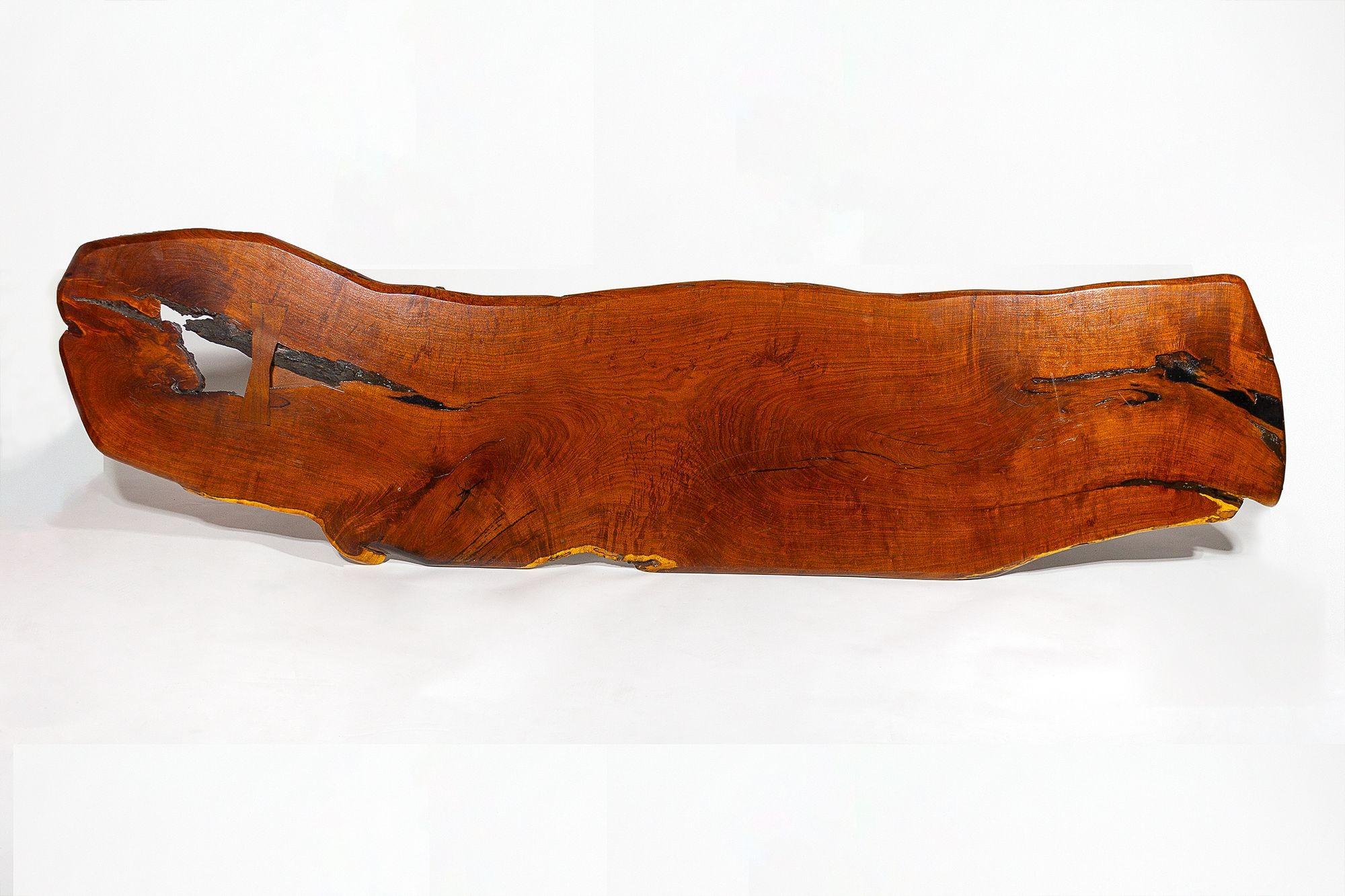 John David Sackett Burled Mesquite Bench After George Nakashima Butterfly Joint For Sale 4
