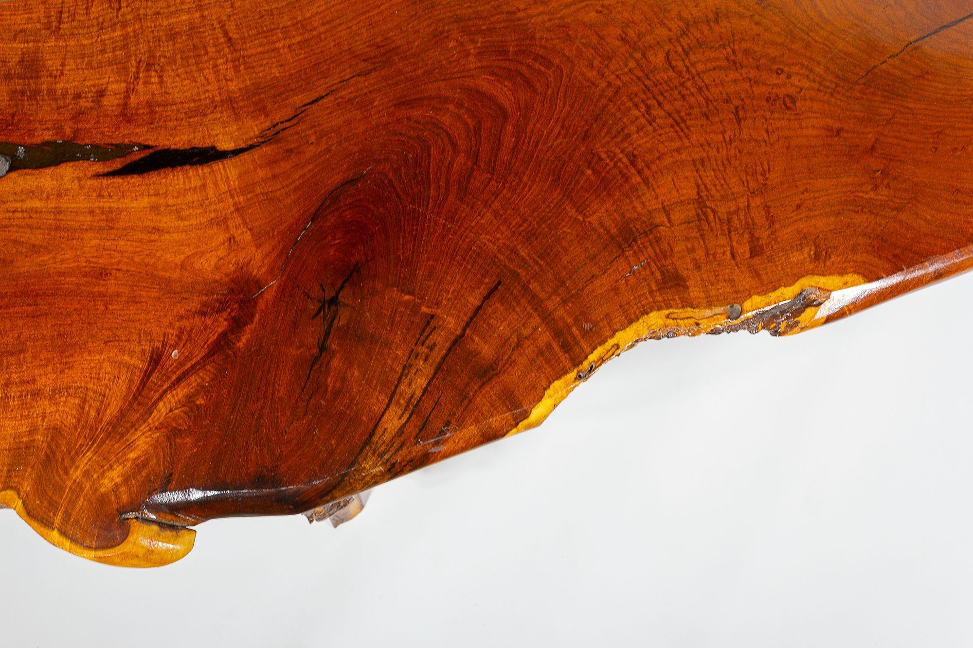 John David Sackett Burled Mesquite Bench After George Nakashima Butterfly Joint For Sale 1