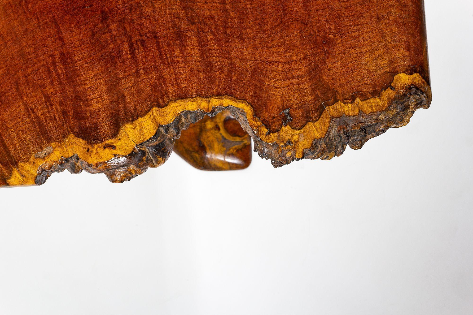 Wood John David Sackett Trio of Burled Mesquite Tables For Sale