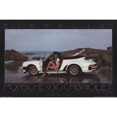 Vintage John Davies 'Porsche 930 Cabriolet' 1983- Offset Lithograph