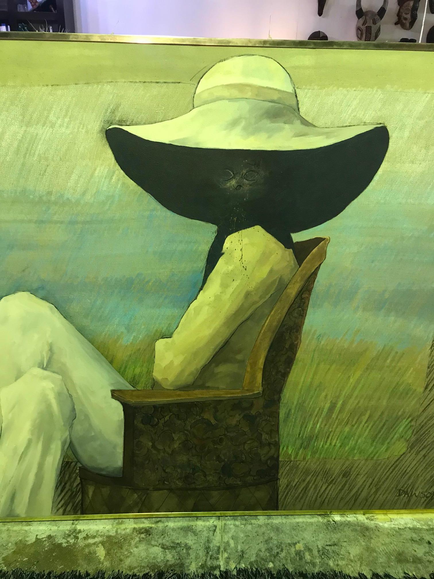 A very amazing, both in composition and sure stature, original oil on canvas painting (