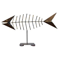 John De La Rosa California Brutalist Fish Sculpture, ca 2000s