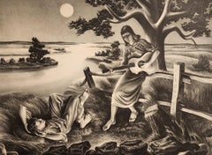 Old Moon, Regionalist Artist, Student of Thomas Hart Benton