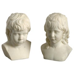 Antique John de Vaere Statuary Marble Busts