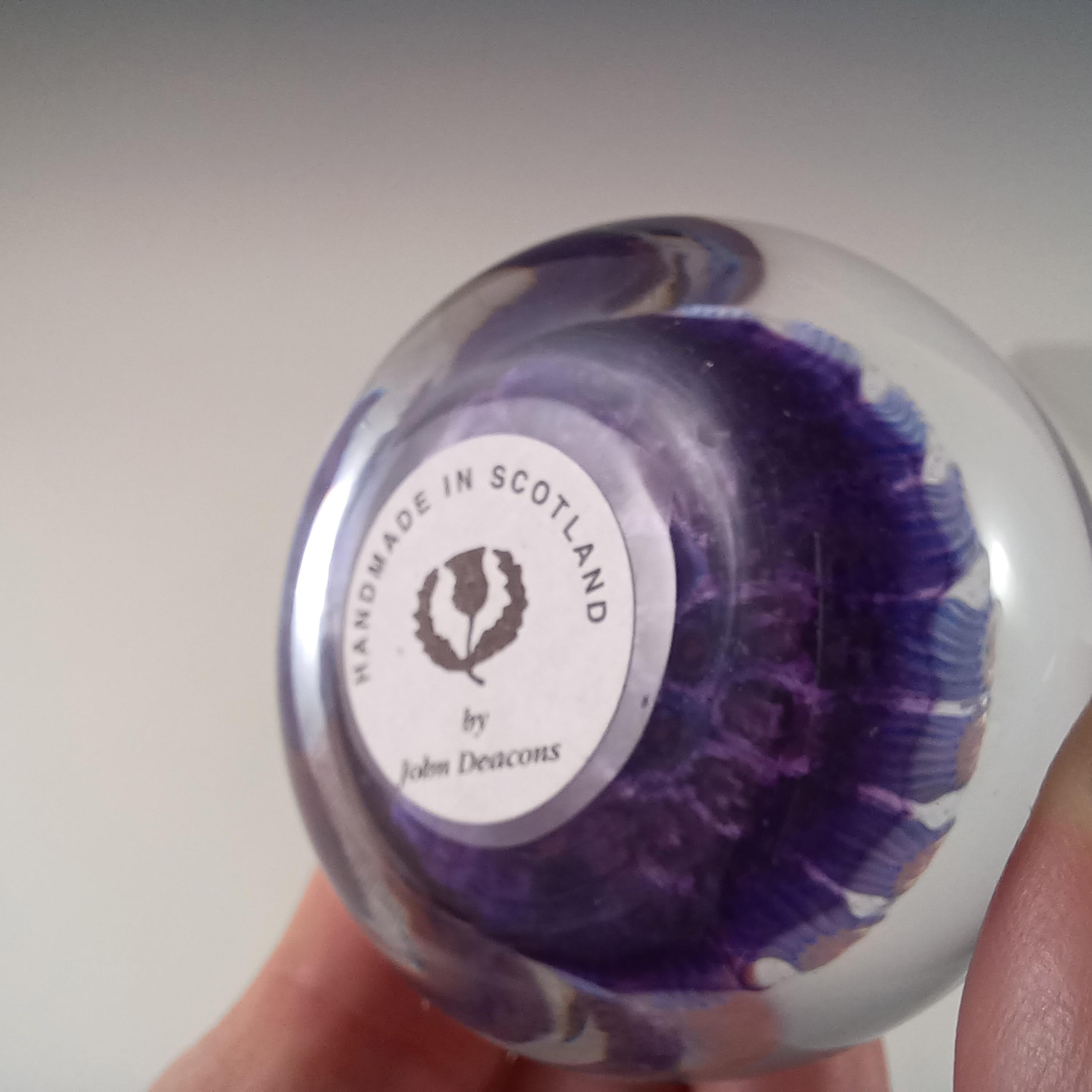 Pisapapeles millefiori de cristal morado John Deacons STK St Kilda en venta 1
