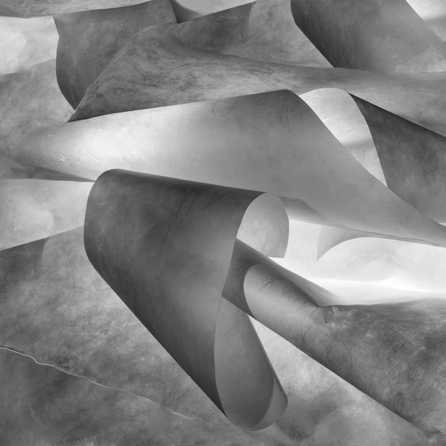 'Undercurrents (11/14/21)' - abstract photography - black and white photograph - Abstract Photograph by John Dean