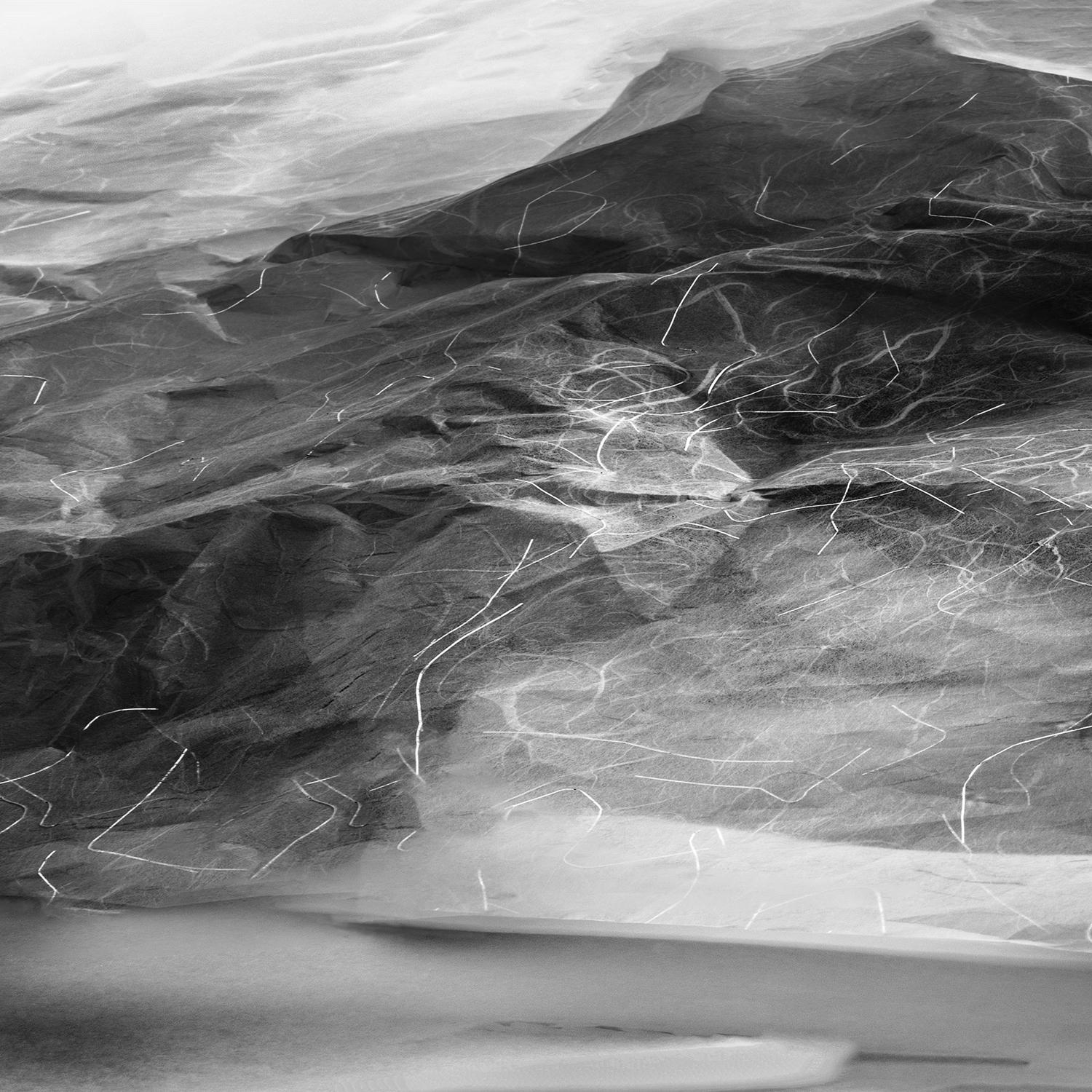 'Undercurrents (8/1/22)' - abstract photography - black and white photograph - Abstract Photograph by John Dean