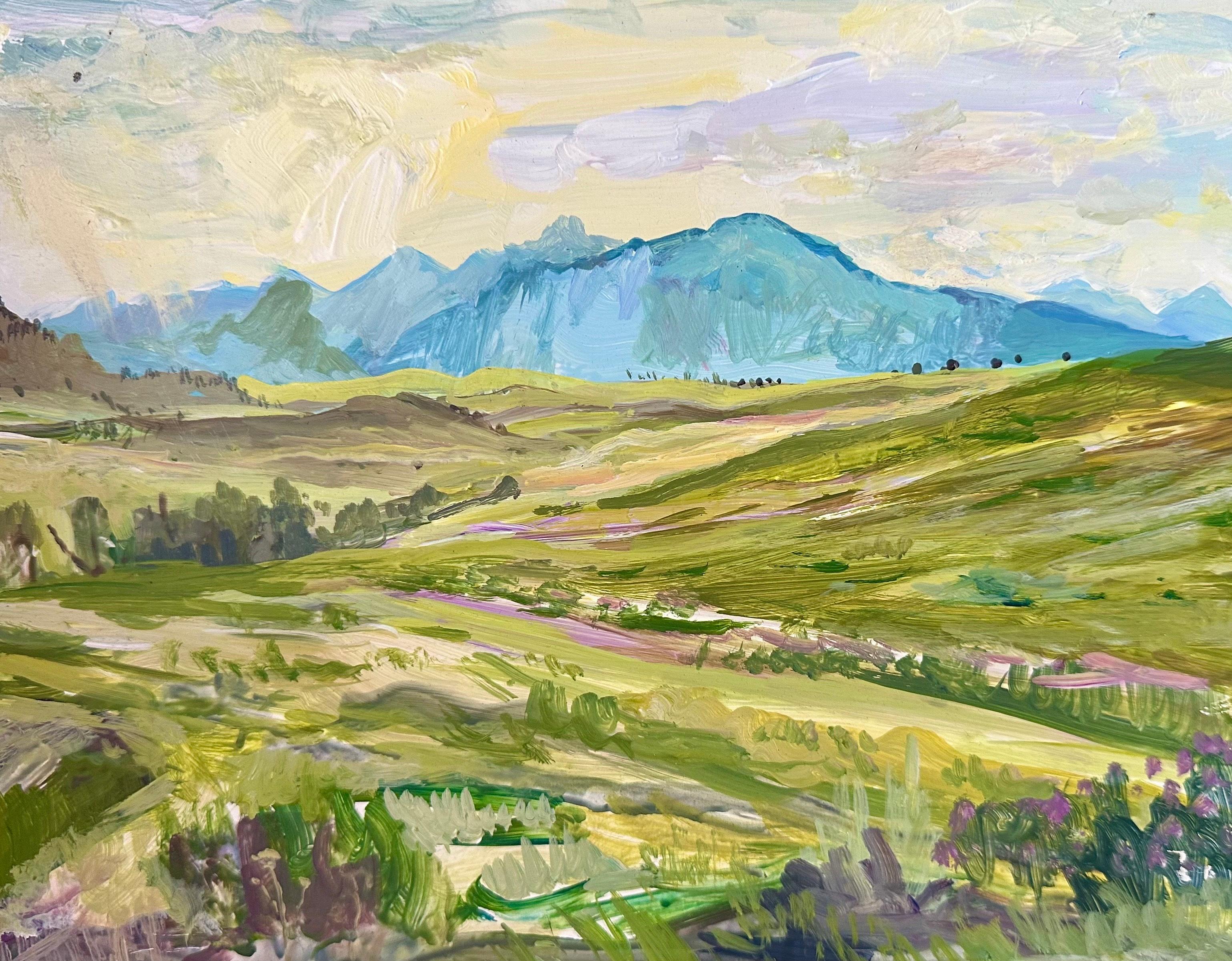 John Defeo Animal Painting - Absoroka Sunrise